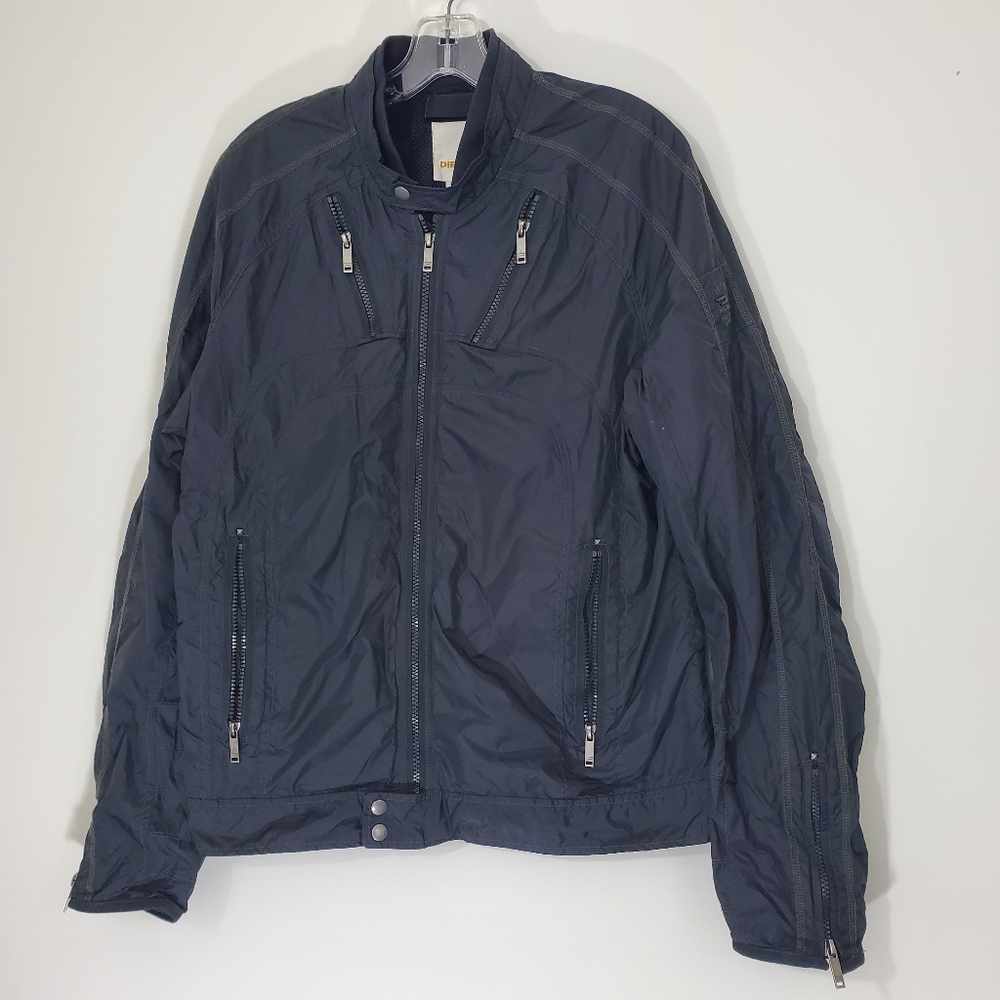 Vintage "1978 Diesel Only The Brave" Black Diesel Windbreaker, Size Large
